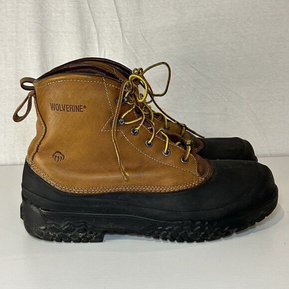 Wolverine W05698 Swampmonster Mens 13EW Boots Steel Toe Lace Up Leather Brown main image 4